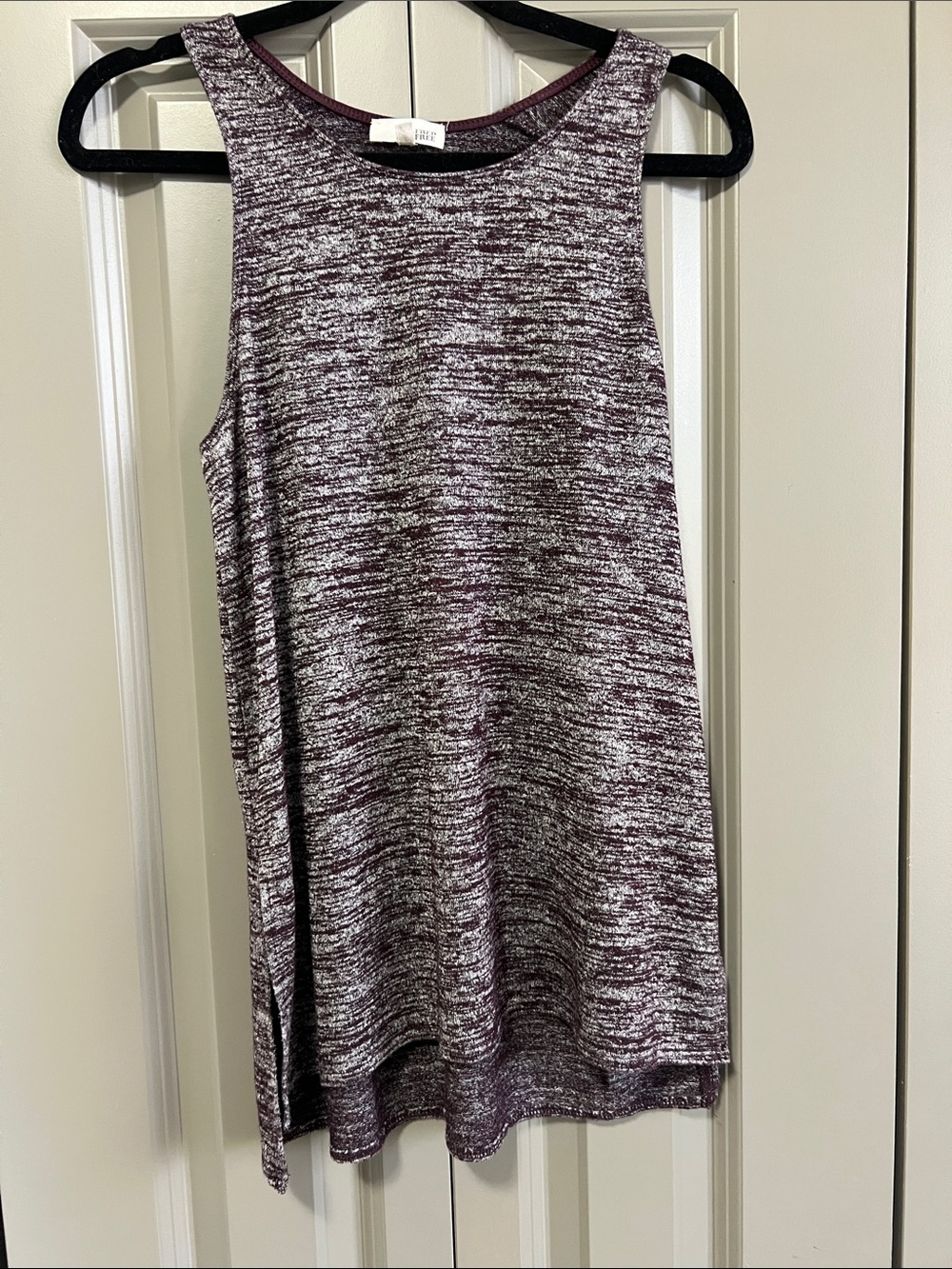Wilfred Free Plum and White Space-Dye Sleeveless Tunic